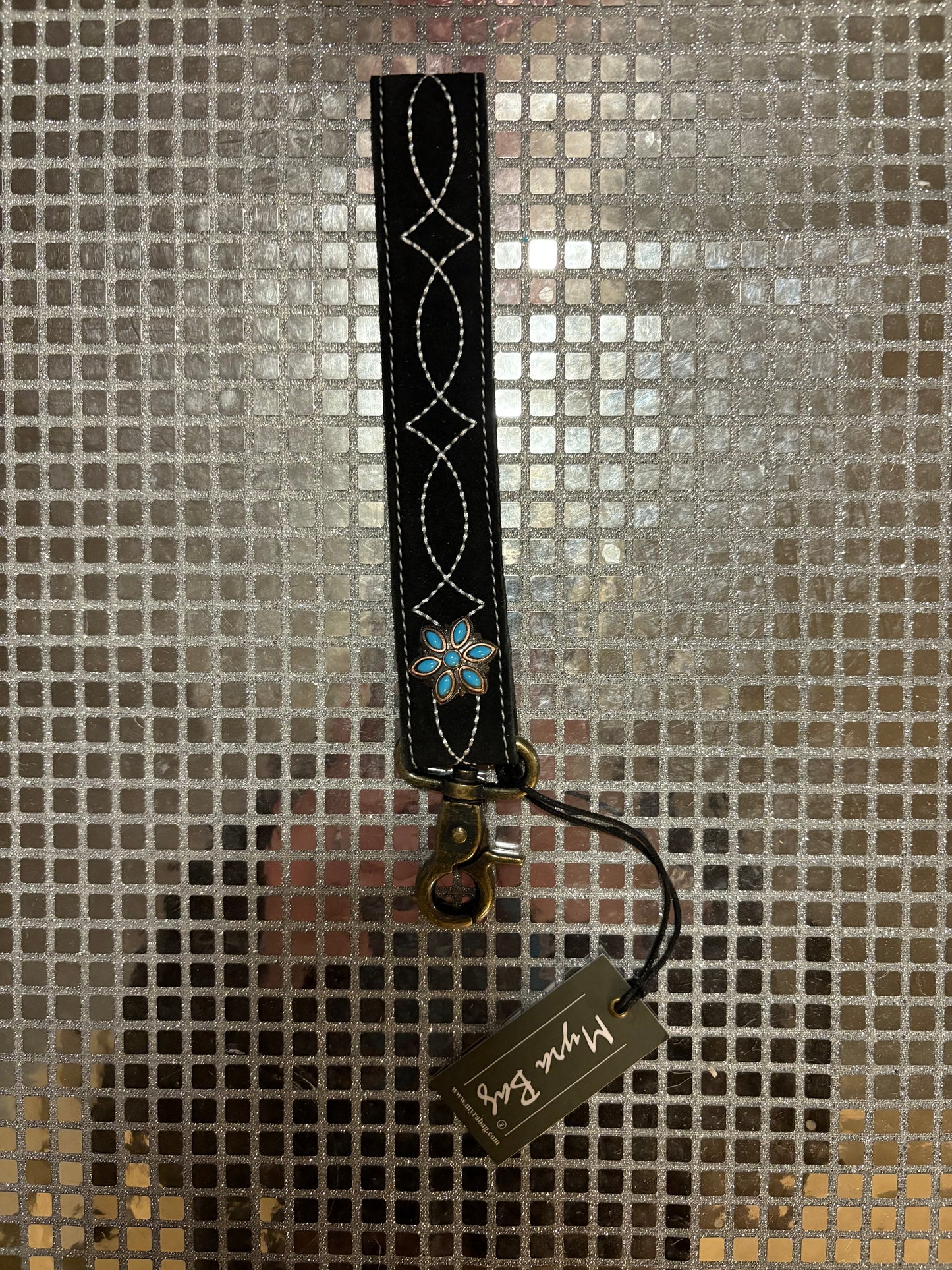 Black Stitch Key Fob