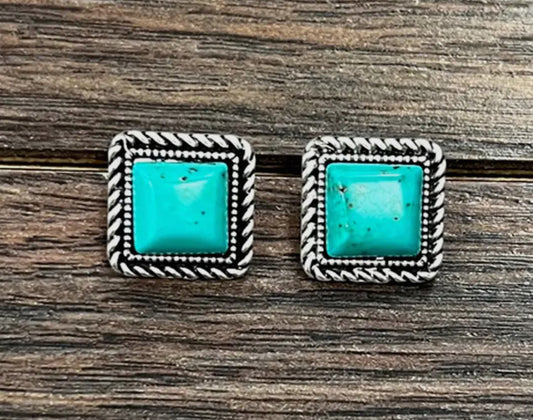 Square Stud Earrings