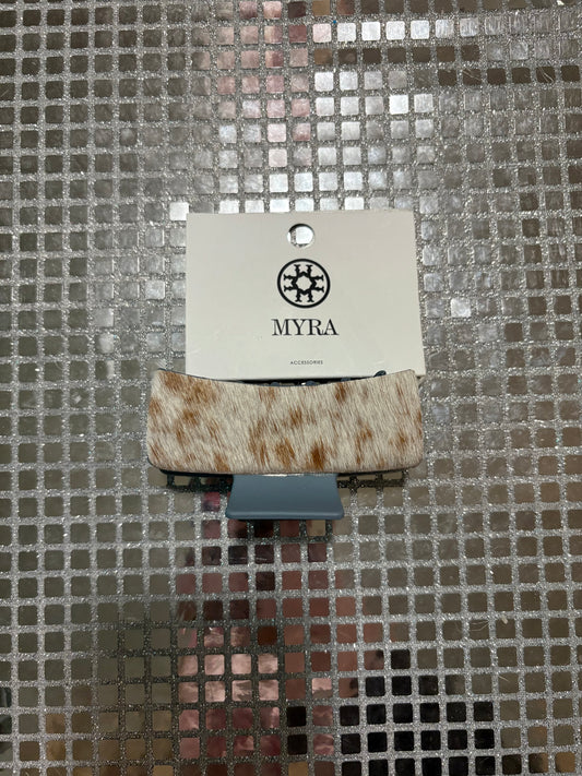 Tan Cowhide Claw Clip
