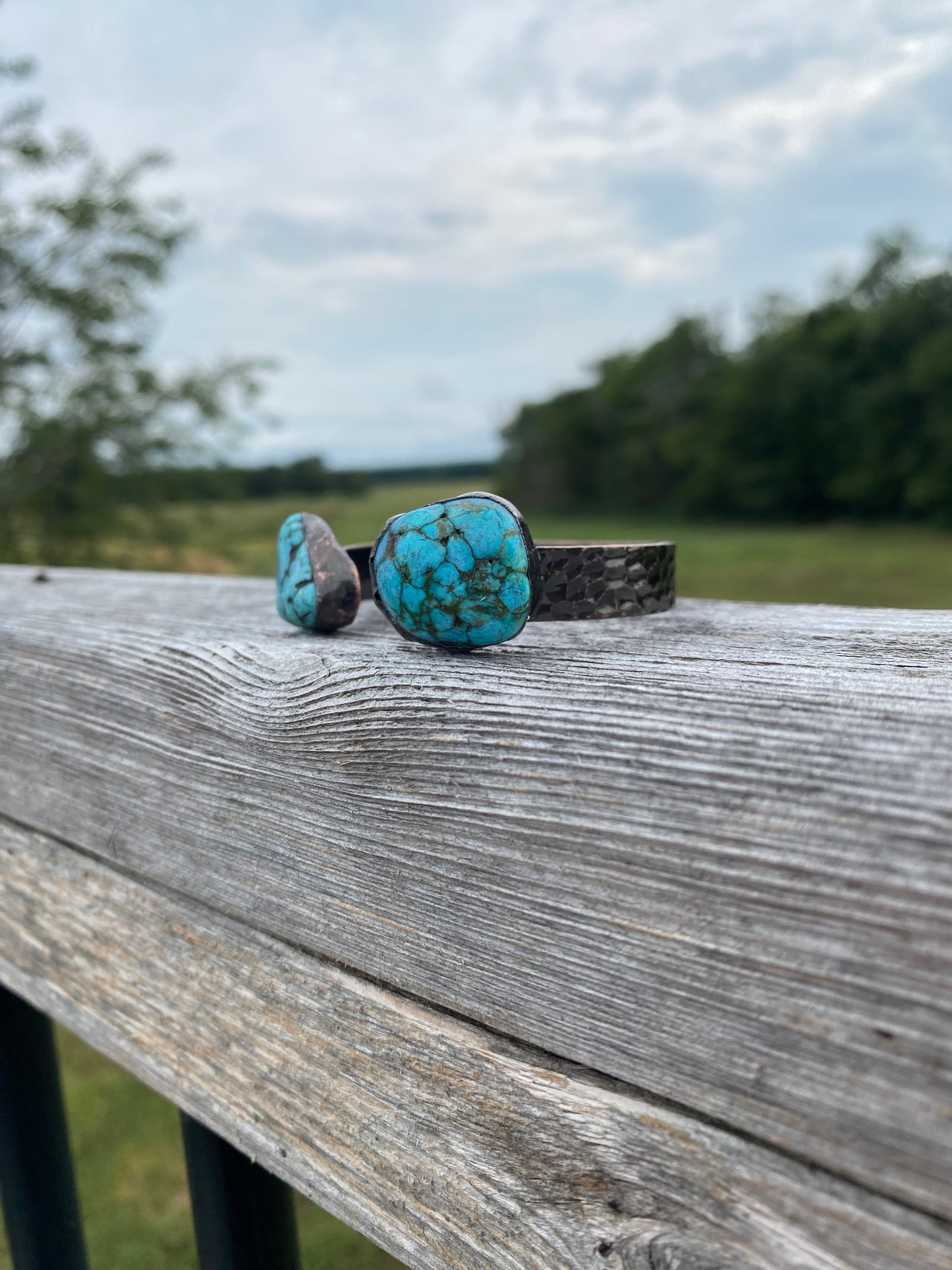 Natural Turquoise Cuff Bangle Bracelet