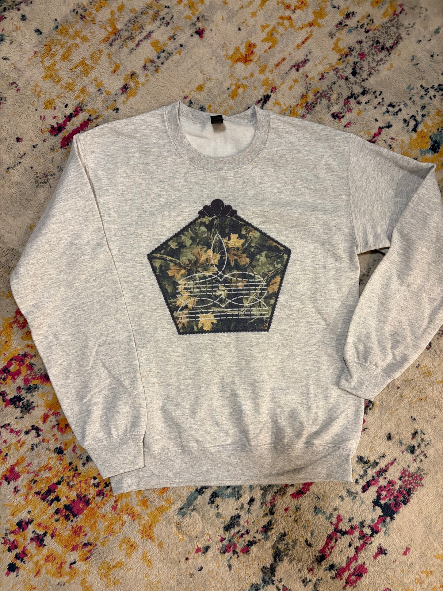 Camo Boot Stitch Sweatshirt