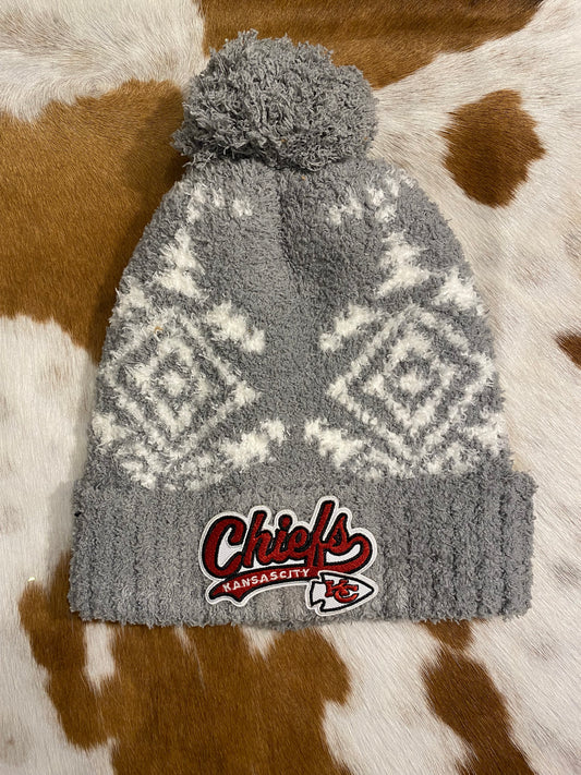 Grey Aztec KC Beanie