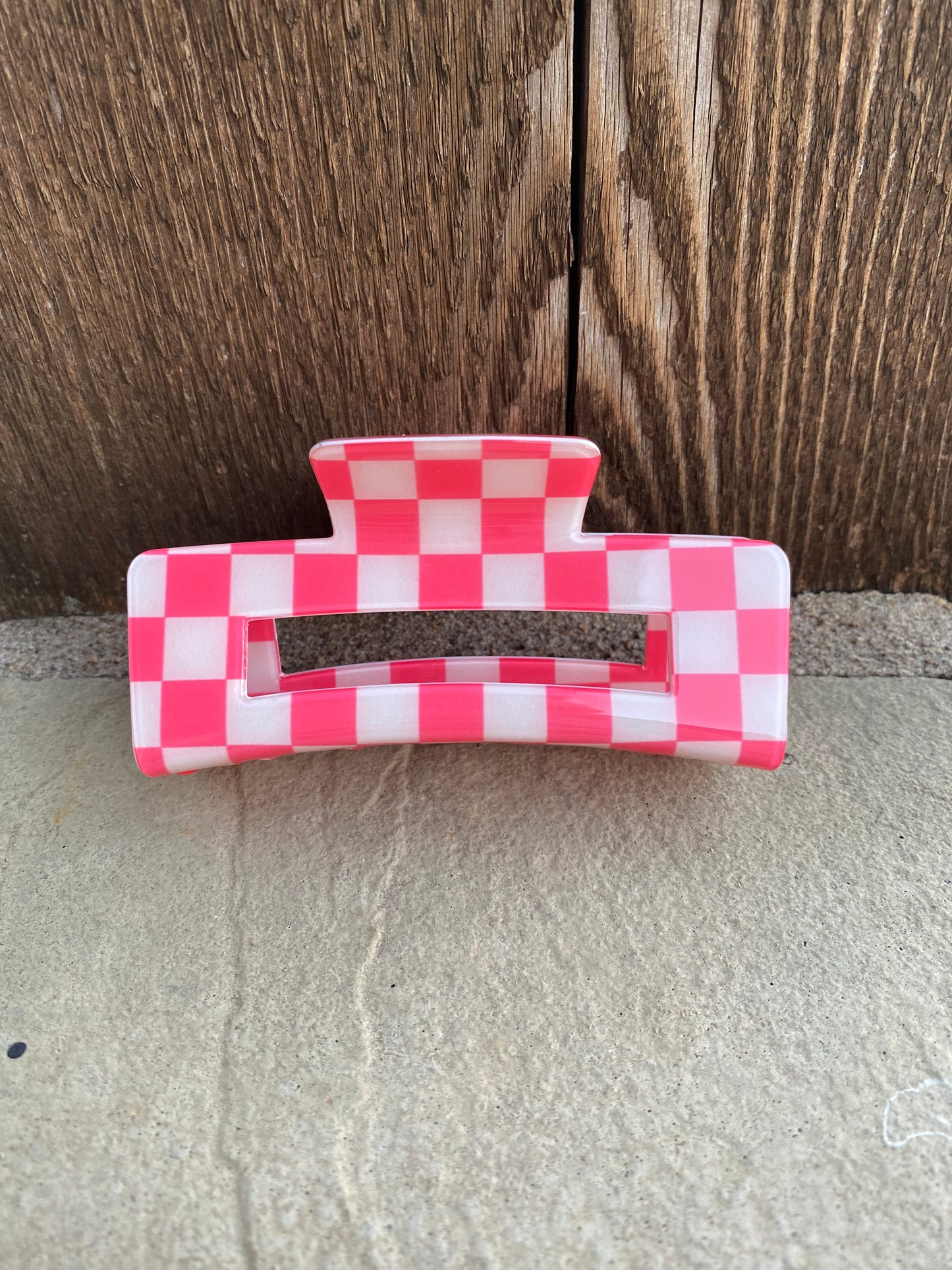 Pink Checkered Clip