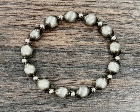Navajo and Silver Beaded Bracelet