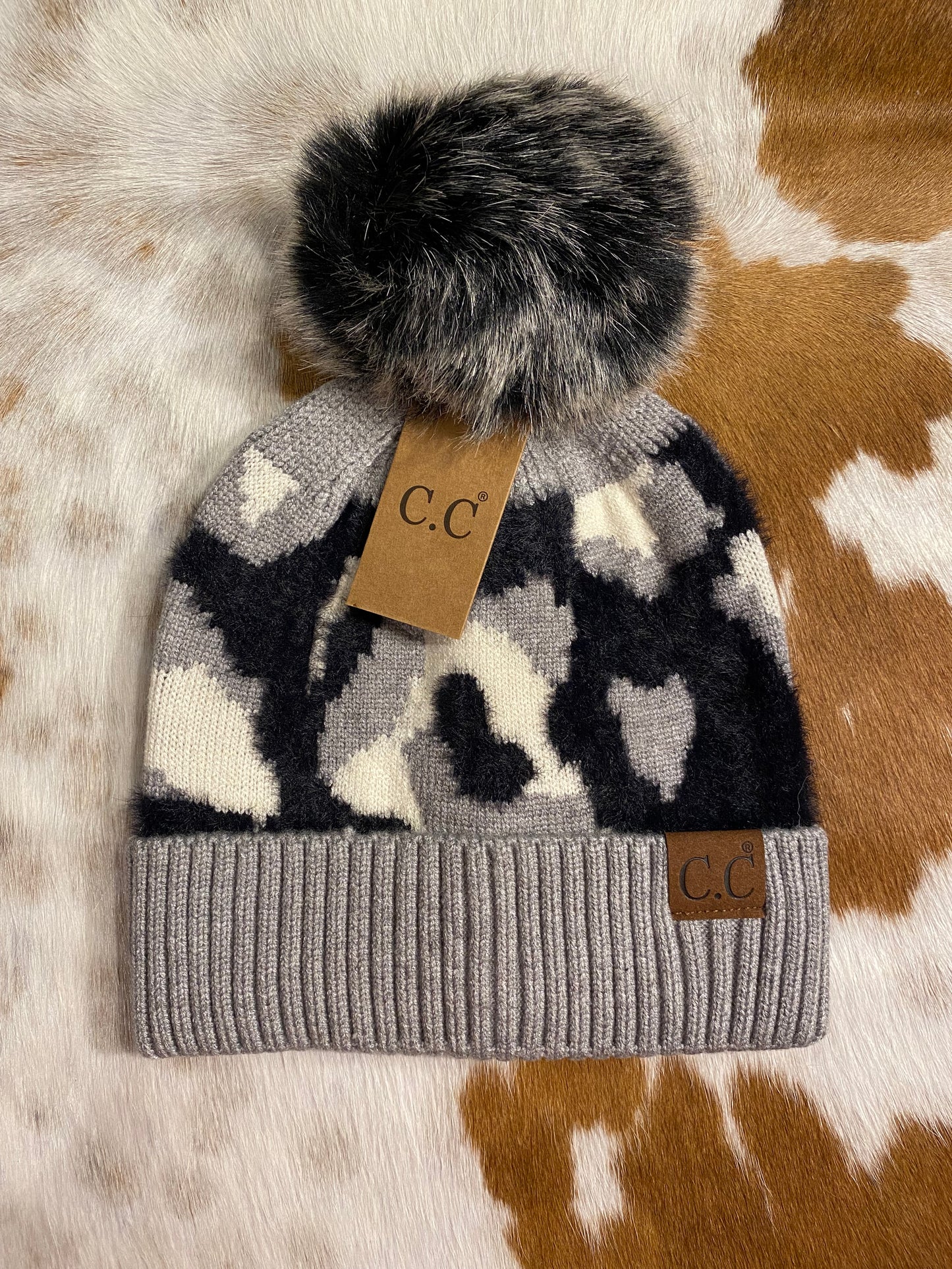 Black & White Camo C.C Beanie