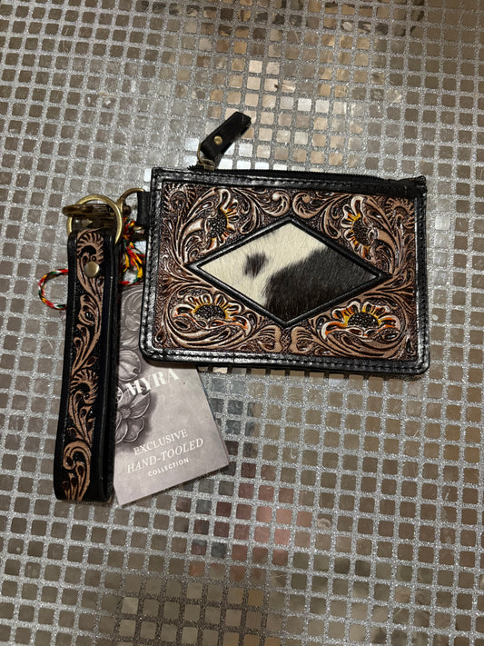 Cowhide Diamond Credit Card Holder
