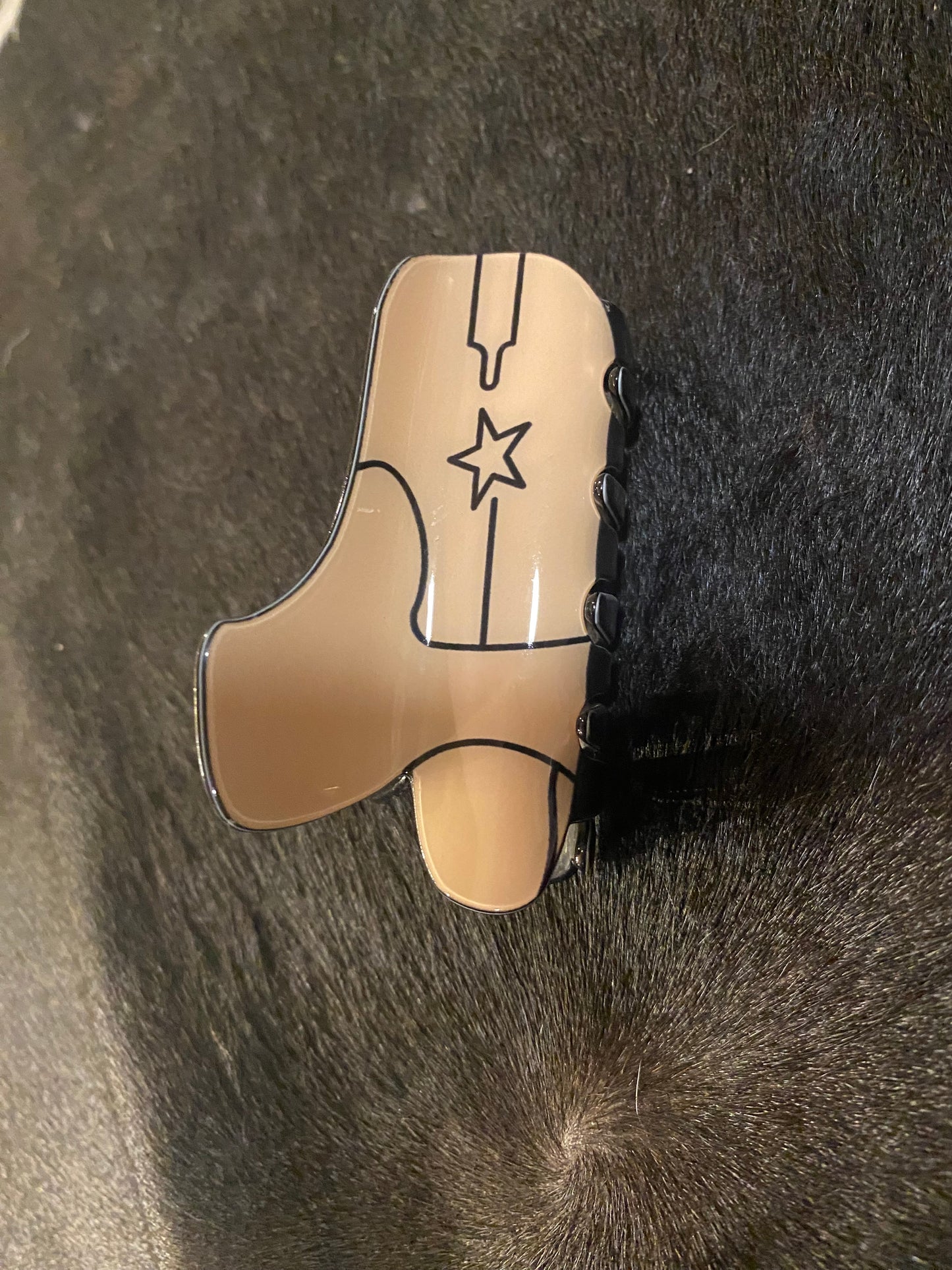 Tan Boot Claw Clip