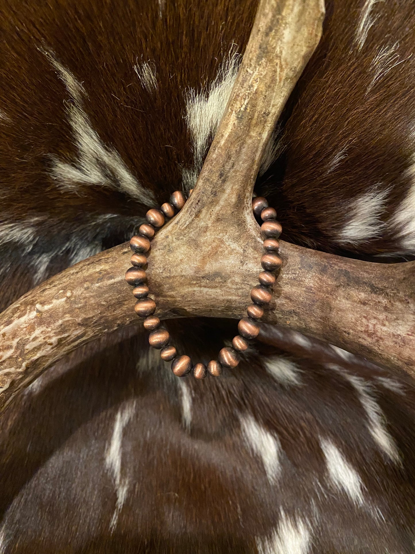 Copper Navajo bead bracelet