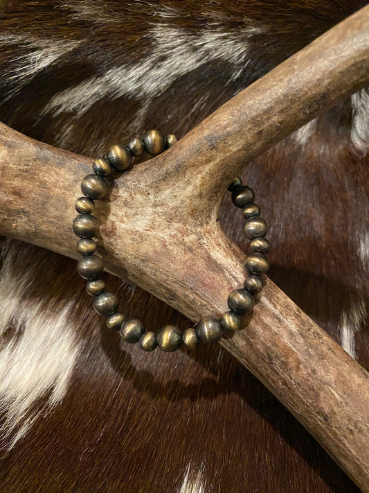 Gold Navajo bead bracelet