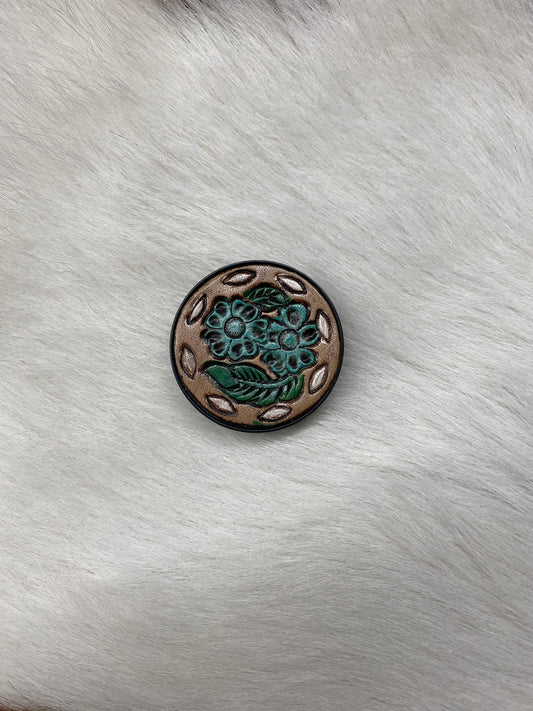 Turquoise Flower Pop Socket