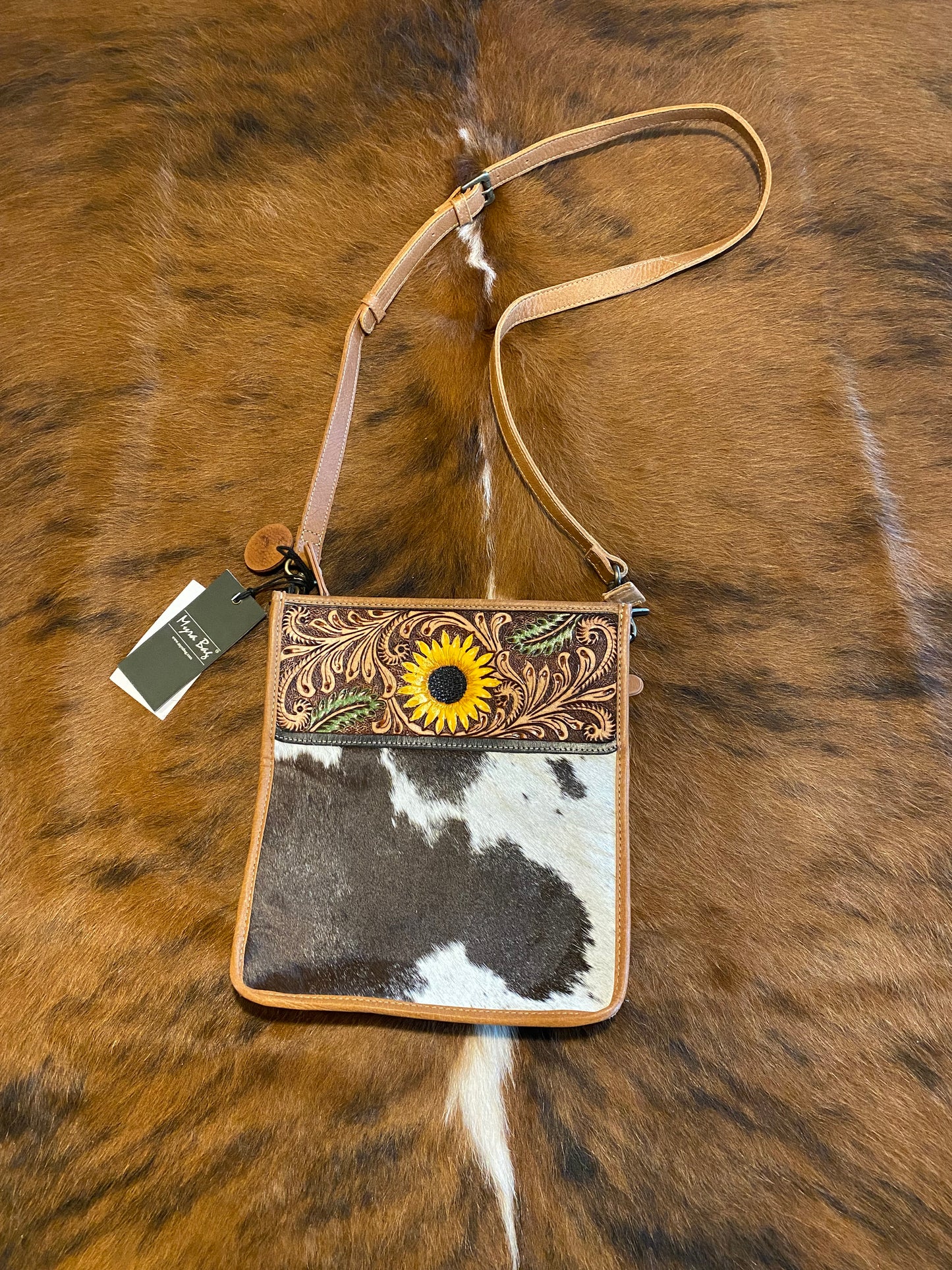 Sunflower Spree Hand-Tooled Bag