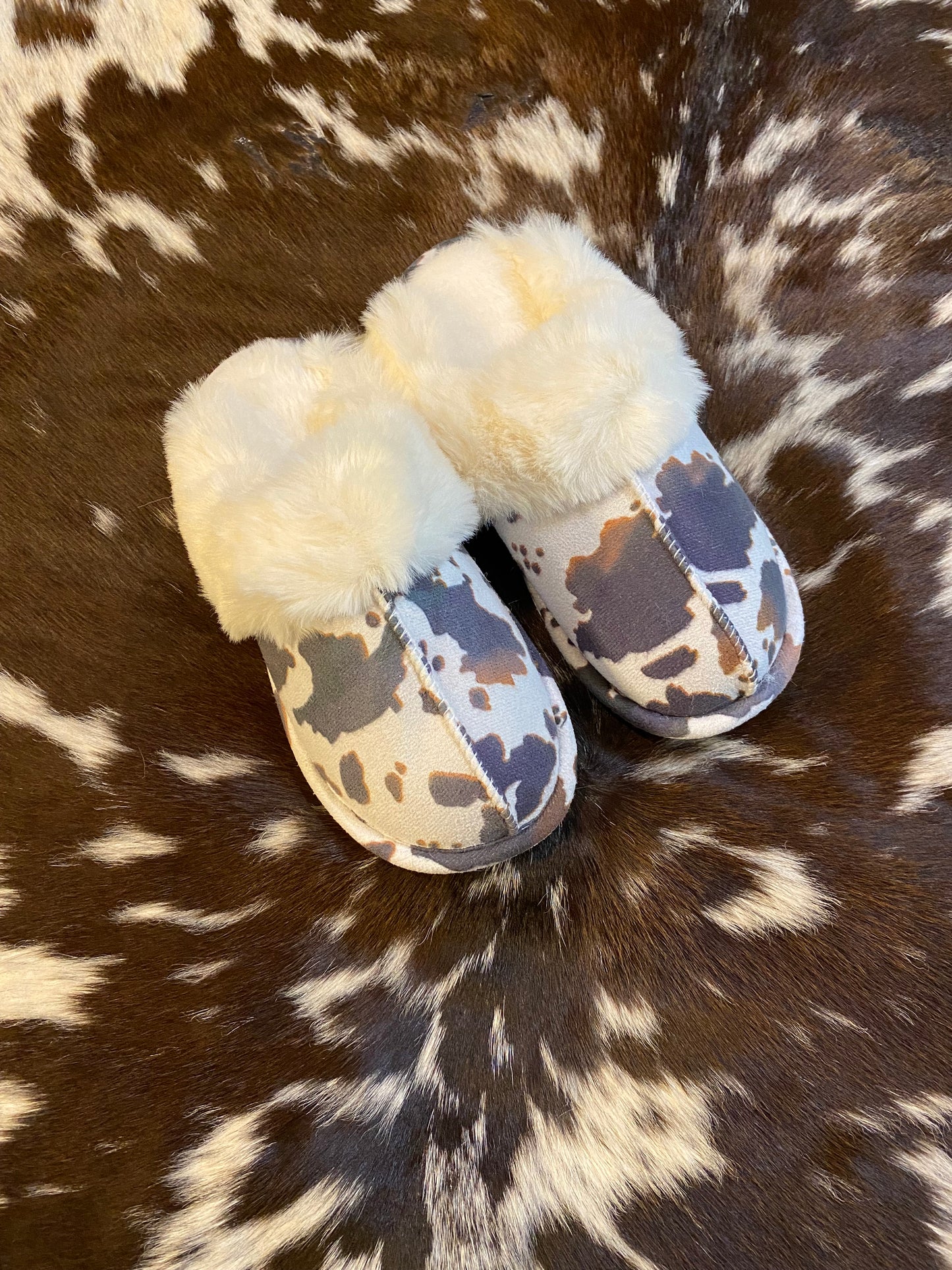 Cow Print Slippers