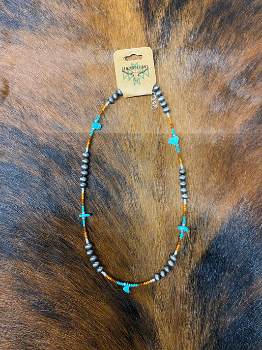 Navajo and Seed Bead Necklace