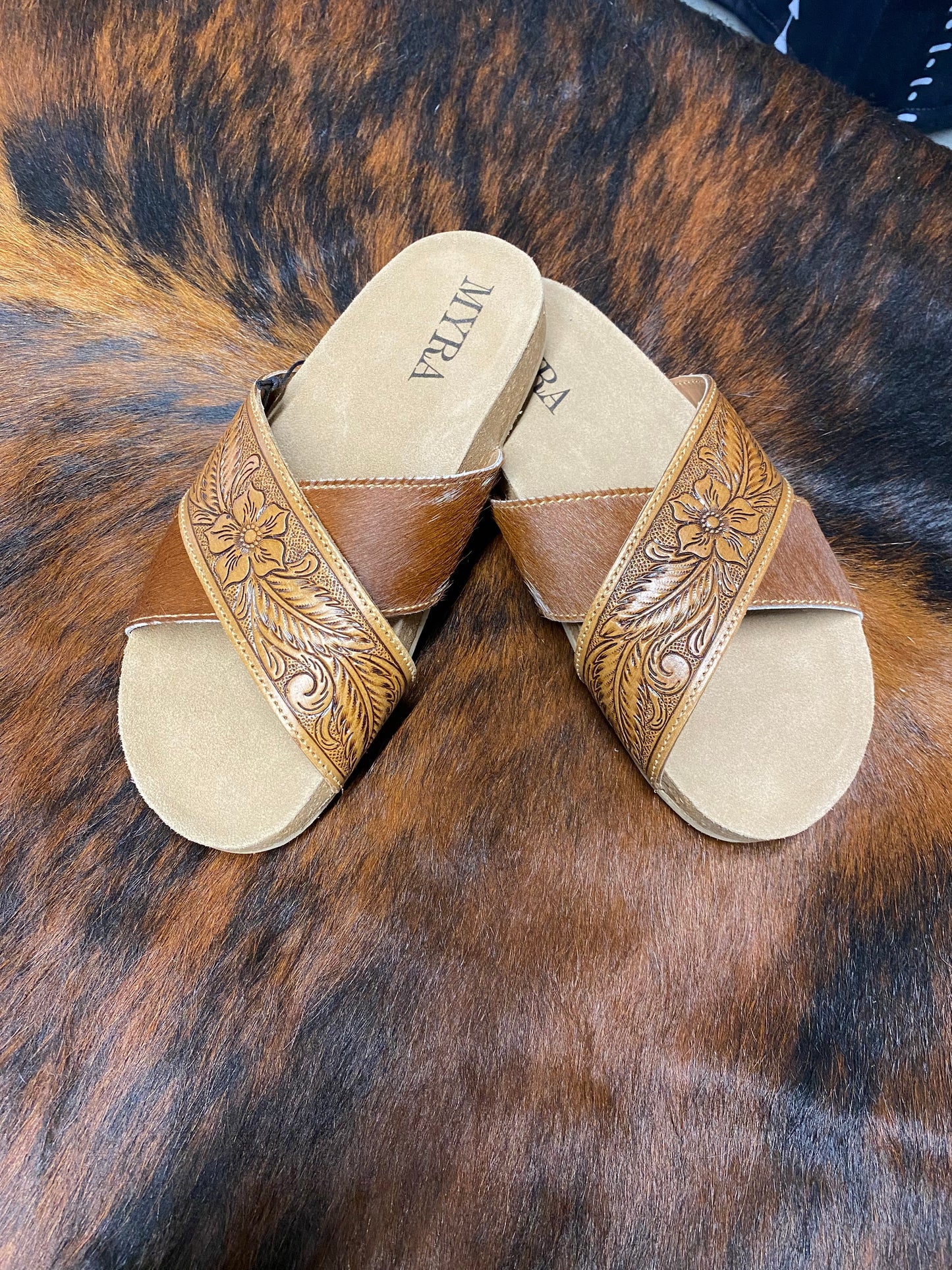 Prairie Hand-Tooled Sandals