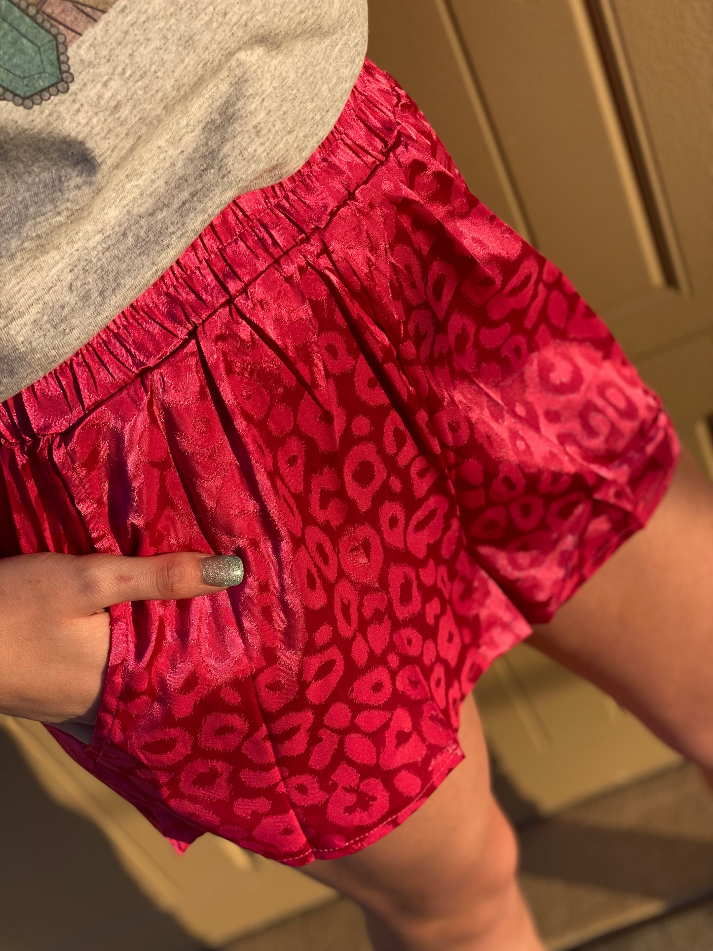 Pink Cheetah Shorts