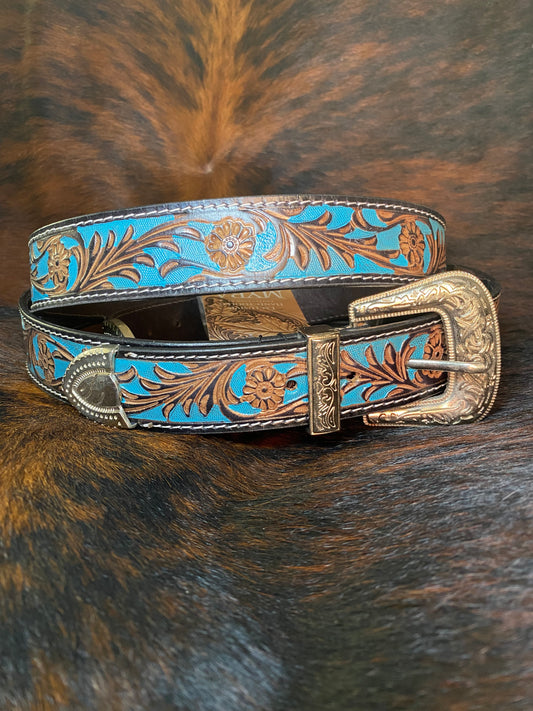 Turquoise Leather Belt